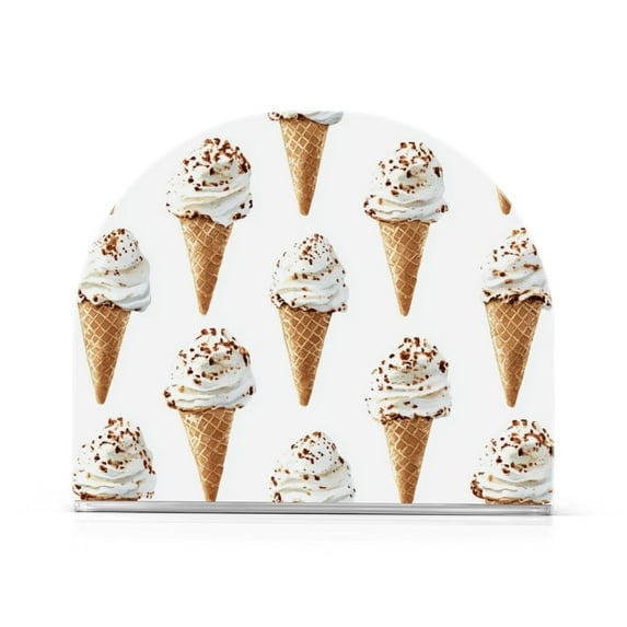 Yayeee Napkin Holder for Table Kitchen Paper Tissue Organization, Cartoon Ice Cream Pattern
