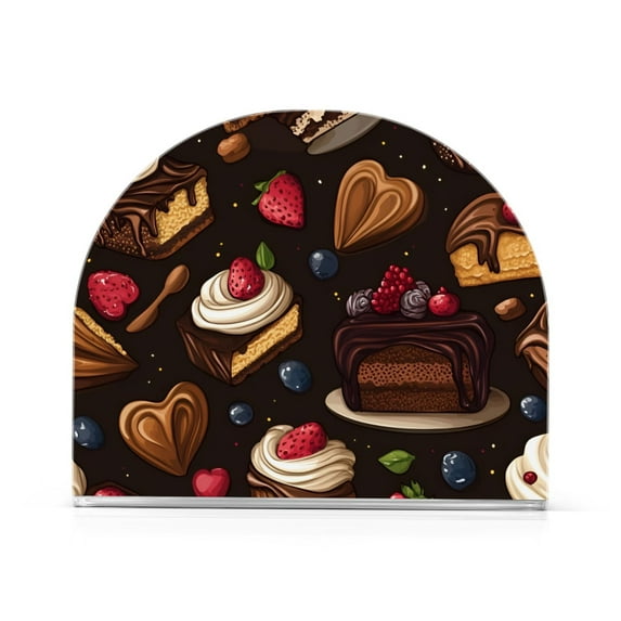 Yayeee Napkin Holder for Table Kitchen Paper Tissue Organization, Chocolate Cakes