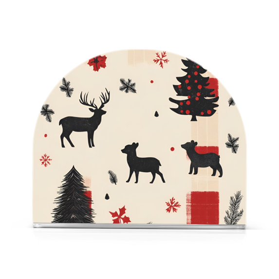 Yayeee Napkin Holder for Table Kitchen Paper Tissue Organization, Christmas Forest