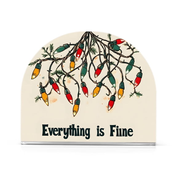 Yayeee Napkin Holder for Table Kitchen Paper Tissue Organization, Christmas Light