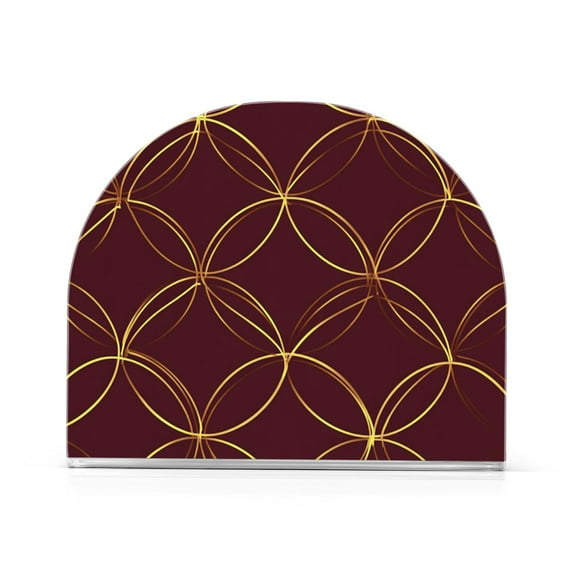 Yayeee Napkin Holder for Table Kitchen Paper Tissue Organization, Circular Gold Pattern