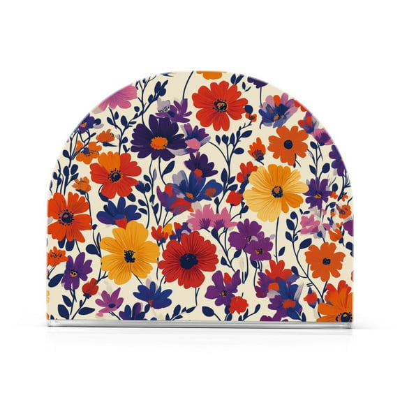 Yayeee Napkin Holder for Table Kitchen Paper Tissue Organization, Colorful Flowers Pattern