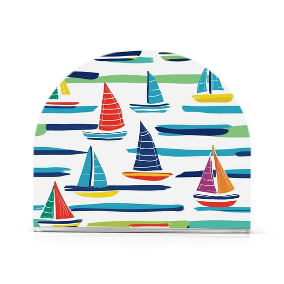 Yayeee Napkin Holder for Table Kitchen Paper Tissue Organization, Colorful Sailboats