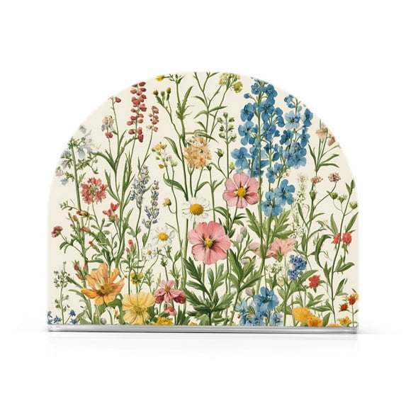 Yayeee Napkin Holder for Table Kitchen Paper Tissue Organization, Colorful Wildflowers