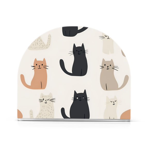 Yayeee Napkin Holder for Table Kitchen Paper Tissue Organization, Cute Cartoon Cats