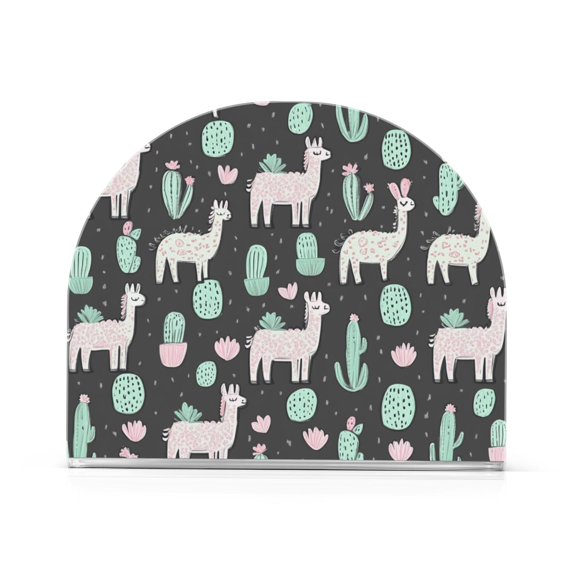 Yayeee Napkin Holder for Table Kitchen Paper Tissue Organization, Cute Llamas Pattern