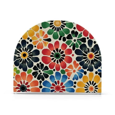 Yayeee Napkin Holder for Table Kitchen Paper Tissue Organization, Dark Floral