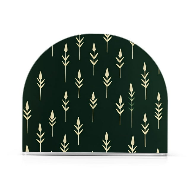 Yayeee Napkin Holder for Table Kitchen Paper Tissue Organization, Dark Green Plants