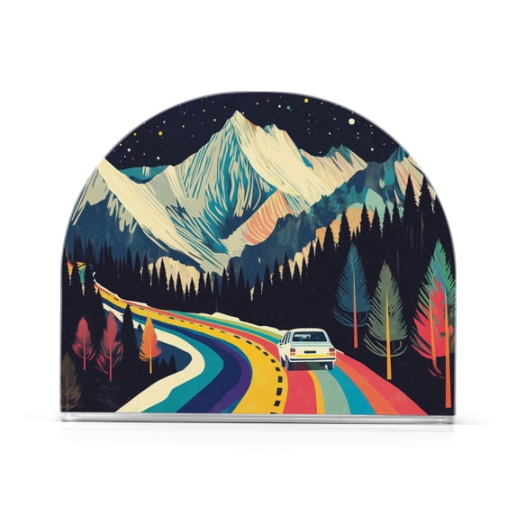 Yayeee Napkin Holder for Table Kitchen Paper Tissue Organization, Evening Mountain Road
