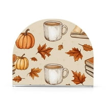 Yayeee Napkin Holder for Table Kitchen Paper Tissue Organization, Fall Mug Pattern