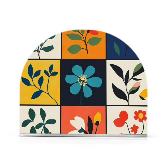 Yayeee Napkin Holder for Table Kitchen Paper Tissue Organization, Floral Patterns