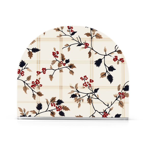 Yayeee Napkin Holder for Table Kitchen Paper Tissue Organization, Floral Plaid