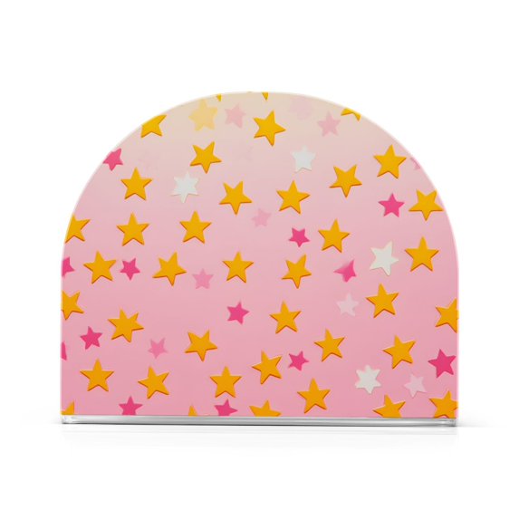Yayeee Napkin Holder for Table Kitchen Paper Tissue Organization, Gradient Pink Stars