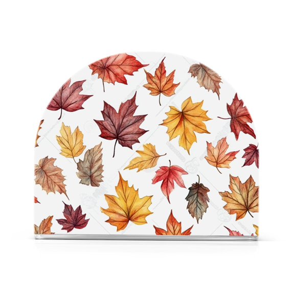 Yayeee Napkin Holder for Table Kitchen Paper Tissue Organization, Gray Autumn Leaves