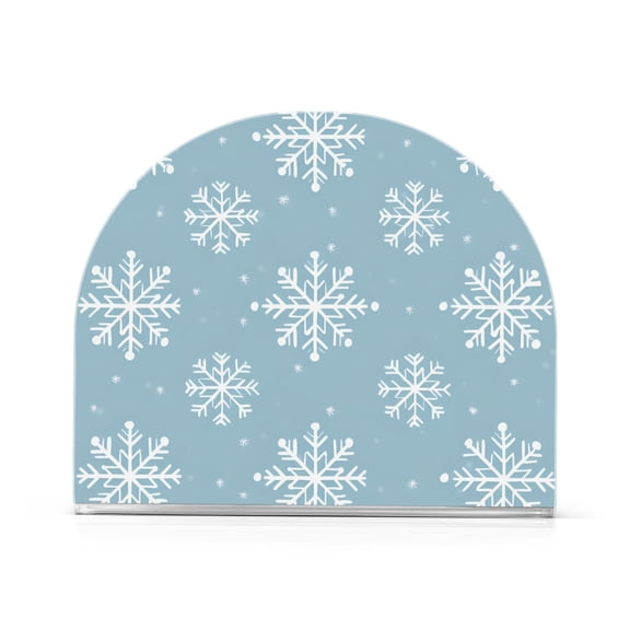 Yayeee Napkin Holder for Table Kitchen Paper Tissue Organization, Gray Snowflake