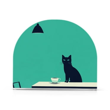 Yayeee Napkin Holder for Table Kitchen Paper Tissue Organization, Green Cat