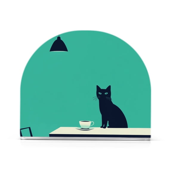 Yayeee Napkin Holder for Table Kitchen Paper Tissue Organization, Green Cat