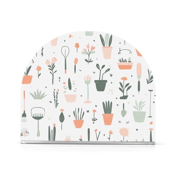 Yayeee Napkin Holder for Table Kitchen Paper Tissue Organization, Green Garden Pattern
