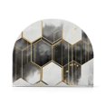 thumbnail image 1 of Yayeee Napkin Holder for Table Kitchen Paper Tissue Organization, Grey Hexagons, 1 of 8