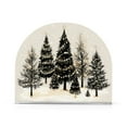 thumbnail image 1 of Yayeee Napkin Holder for Table Kitchen Paper Tissue Organization, Hand Drawn Christmas Trees, 1 of 8