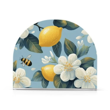 Yayeee Napkin Holder for Table Kitchen Paper Tissue Organization, Lemon Pattern