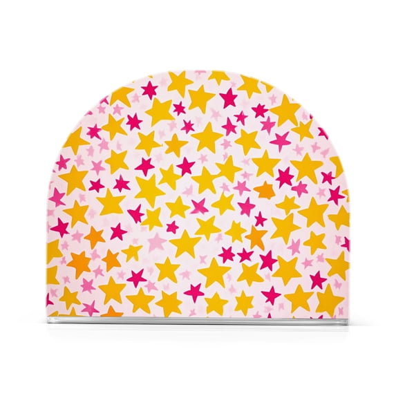 Yayeee Napkin Holder for Table Kitchen Paper Tissue Organization, Light Pink Stars