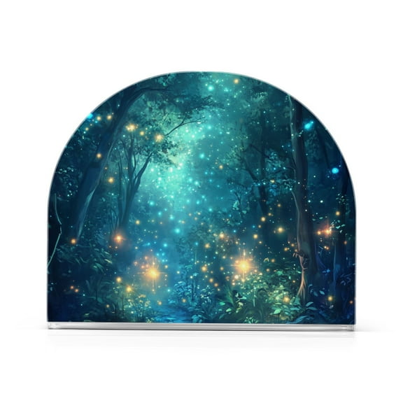 Yayeee Napkin Holder for Table Kitchen Paper Tissue Organization, Magical Forest Glowing Lights