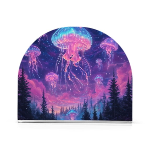 Yayeee Napkin Holder for Table Kitchen Paper Tissue Organization, Neon Jellyfish