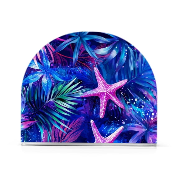 Yayeee Napkin Holder for Table Kitchen Paper Tissue Organization, Neon Pink Starfish