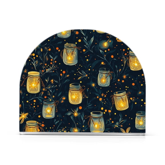 Yayeee Napkin Holder for Table Kitchen Paper Tissue Organization, Orange Fireflies Pattern