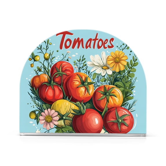 Yayeee Napkin Holder for Table Kitchen Paper Tissue Organization, Orange Floral Tomatoes