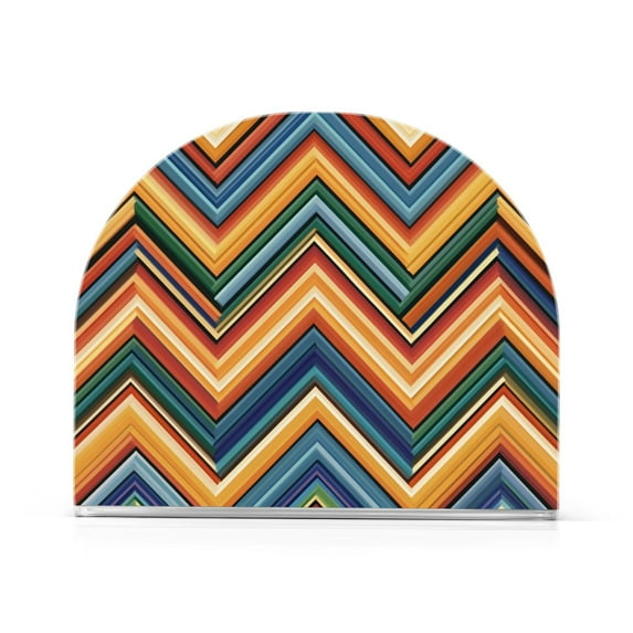 Yayeee Napkin Holder for Table Kitchen Paper Tissue Organization, Orange Geometric