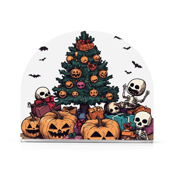 Yayeee Napkin Holder for Table Kitchen Paper Tissue Organization, Orange Halloween Trees
