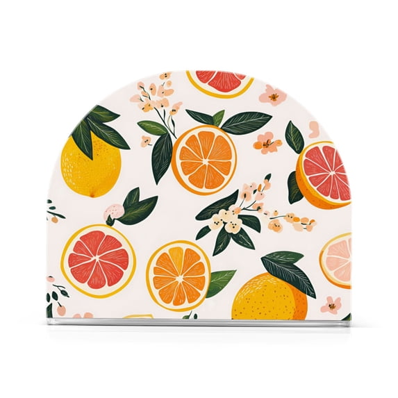 Yayeee Napkin Holder for Table Kitchen Paper Tissue Organization, Orange Slices