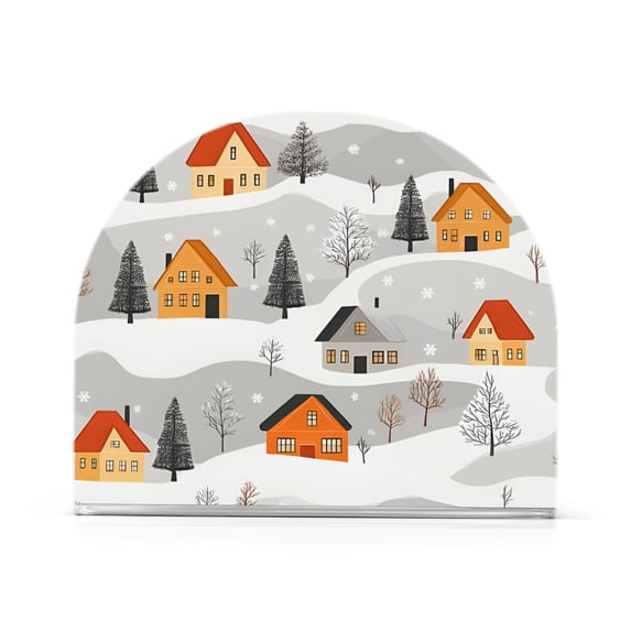 Yayeee Napkin Holder for Table Kitchen Paper Tissue Organization, Orange Snow Houses