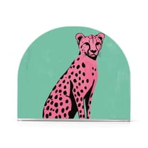 Yayeee Napkin Holder for Table Kitchen Paper Tissue Organization, Pink Cheetah