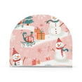 thumbnail image 1 of Yayeee Napkin Holder for Table Kitchen Paper Tissue Organization, Pink Christmas Snowman, 1 of 8