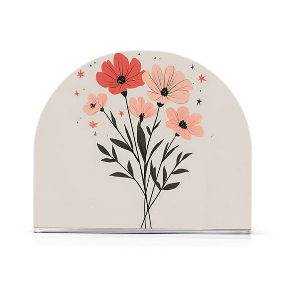 Yayeee Napkin Holder for Table Kitchen Paper Tissue Organization, Pink Flower