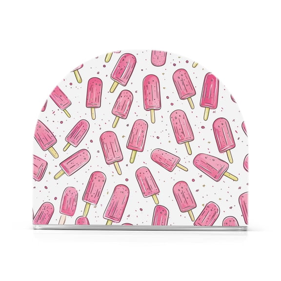 Yayeee Napkin Holder for Table Kitchen Paper Tissue Organization, Pink Popsicle Pattern