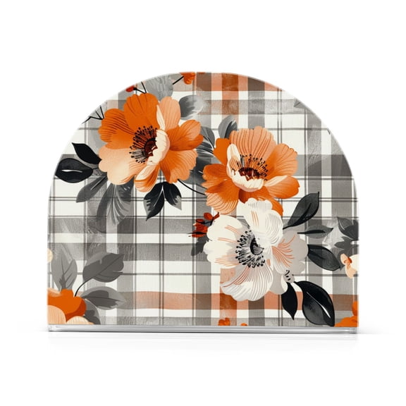 Yayeee Napkin Holder for Table Kitchen Paper Tissue Organization, Plaid Floral