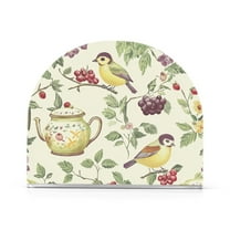 Yayeee Napkin Holder for Table Kitchen Paper Tissue Organization, Purple Birds Teapots