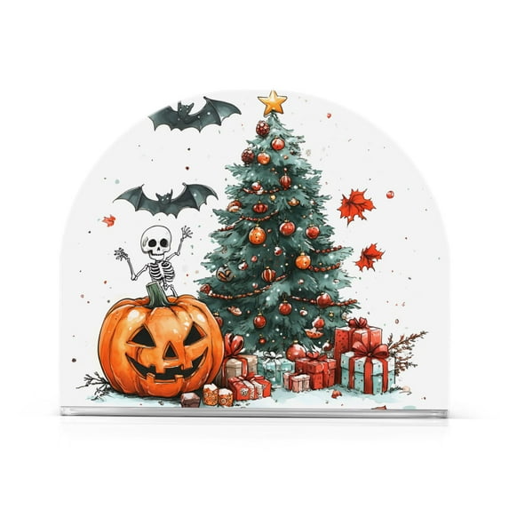 Yayeee Napkin Holder for Table Kitchen Paper Tissue Organization, Red Halloween Trees