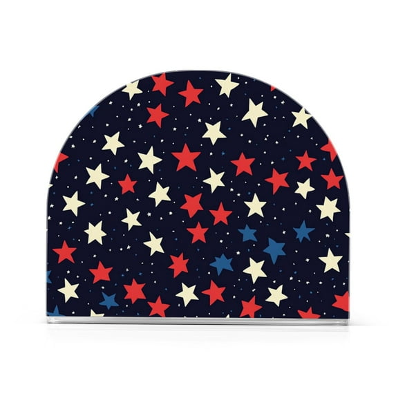 Yayeee Napkin Holder for Table Kitchen Paper Tissue Organization, Red Starry Pattern