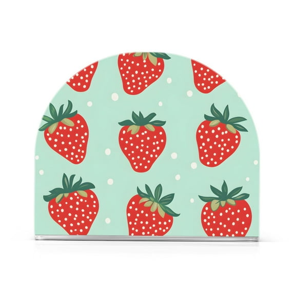 Yayeee Napkin Holder for Table Kitchen Paper Tissue Organization, Red Strawberry