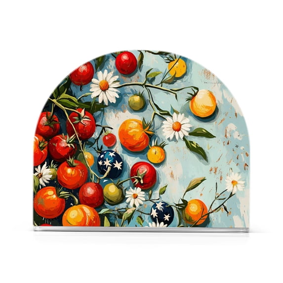 Yayeee Napkin Holder for Table Kitchen Paper Tissue Organization, Red Tomatoes