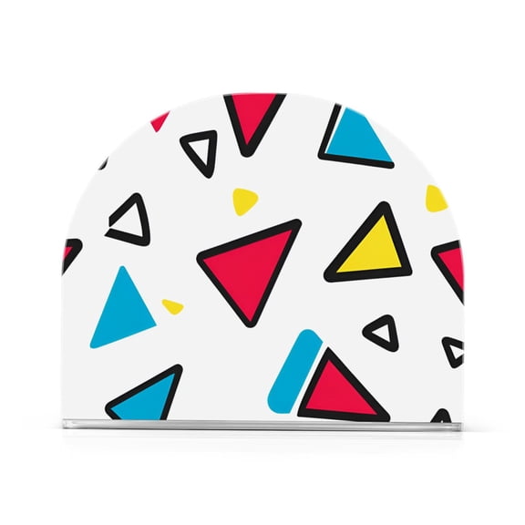 Yayeee Napkin Holder for Table Kitchen Paper Tissue Organization, Red Triangles