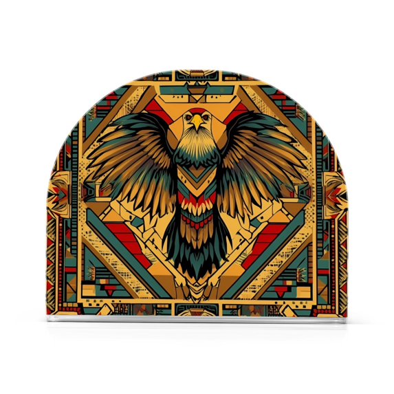 Yayeee Napkin Holder for Table Kitchen Paper Tissue Organization, Retro Abstract Eagle