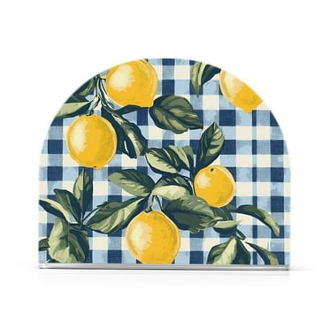 Yayeee Napkin Holder for Table Kitchen Paper Tissue Organization, Retro Beige Lemon
