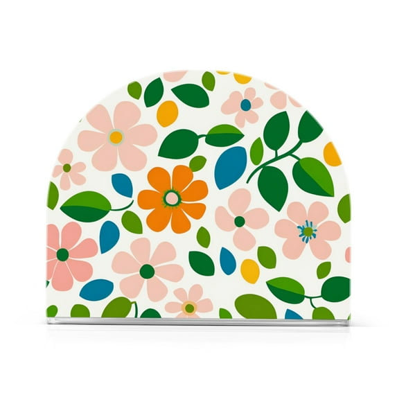 Yayeee Napkin Holder for Table Kitchen Paper Tissue Organization, Retro Orange Floral