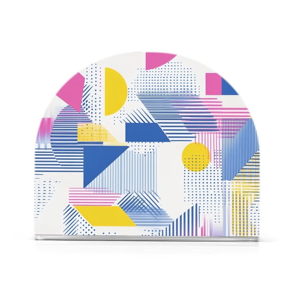 Yayeee Napkin Holder for Table Kitchen Paper Tissue Organization, Retro Simple Shapes